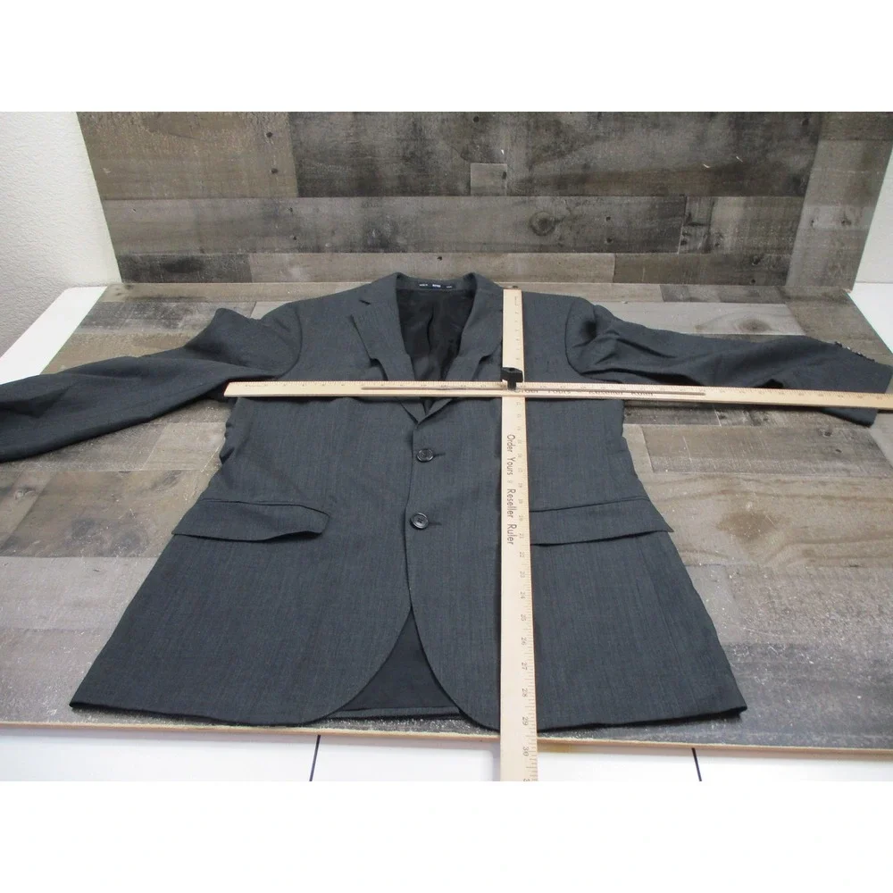 Hugo Boss Blazer Mens 38R Gray Jam76/Sharp1 Virgin Wool Suit Jacket Classic USA